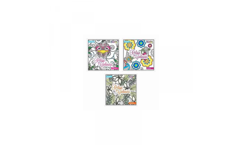Colour Therapy Adult Colouring Books, 3 Asstd Series 3