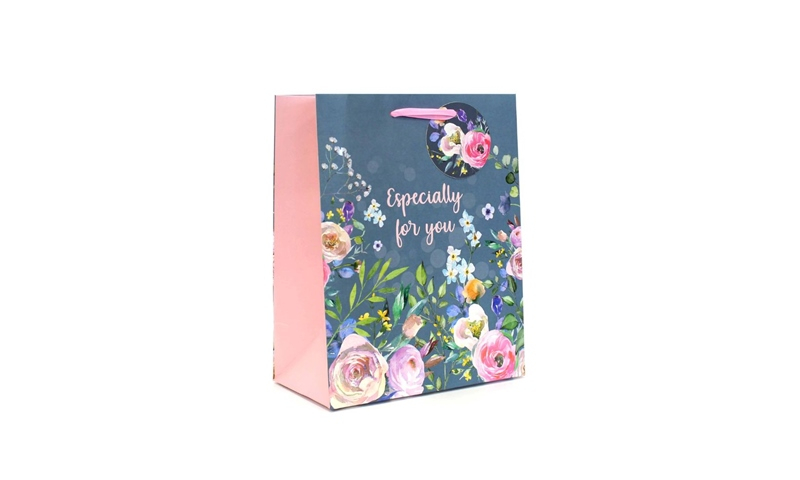 Just to Say Floral Medium Gift Bag, with tag.