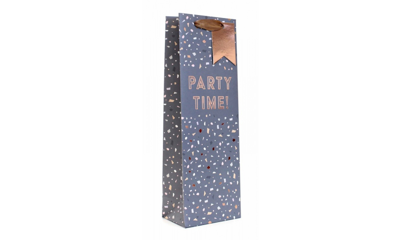 Just to Say Part Time Bottle Gift Bag, with shaped foil tag.