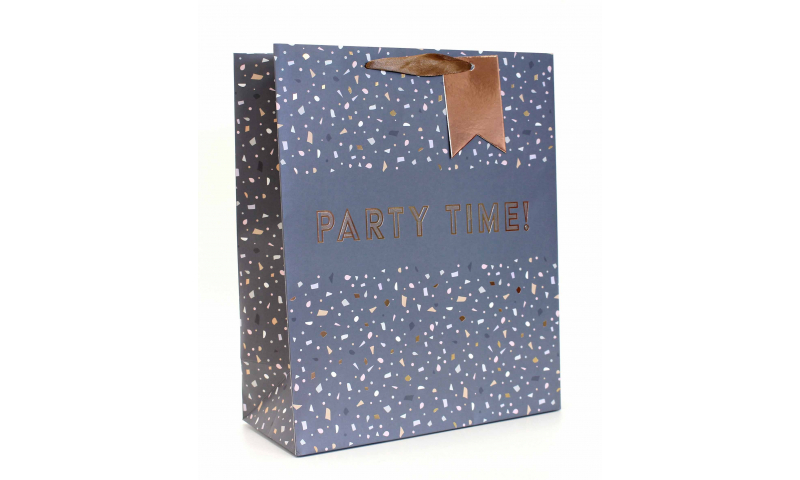 Just to Say Party Time Foiled Gift Bag, Large, with Gift Tag.