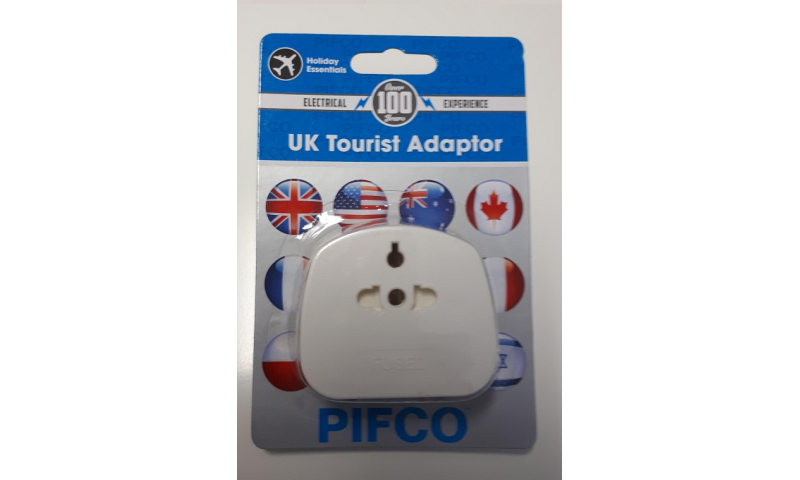 Pifco Travel Adaptor for Visitors to Ire/UK Carded
