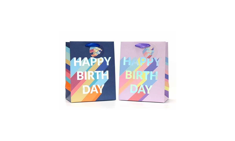 Happy Birthday Gift Bags Medium, with Shaped Tag