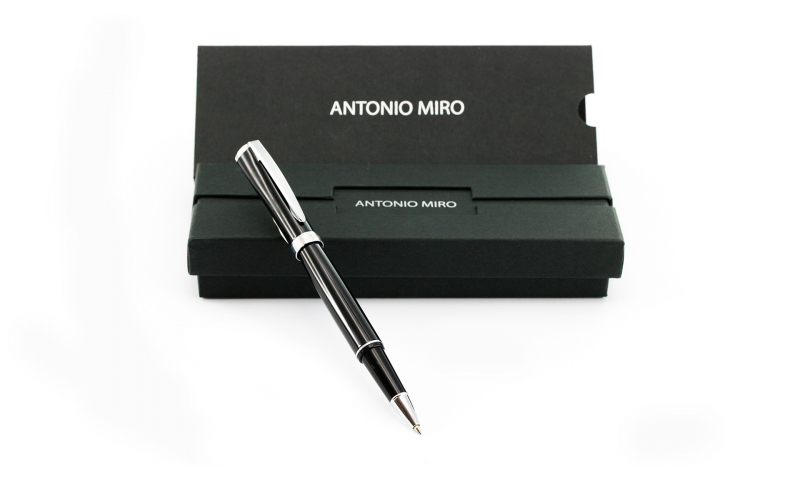 Antonio Miró Deluxe Black Lacquer Rollerball Pen - Gift Boxed