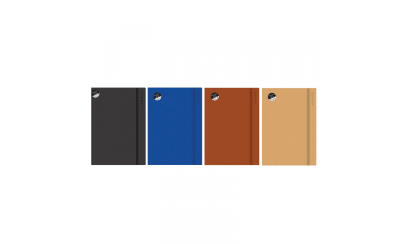 Just Stationery A4 Soft Touch Notebook with elastic binding (Counter Display)