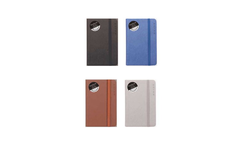 Just Stationery A6 Slim Soft Touch Notebook with elastic binding (New Lower Price for 2022)