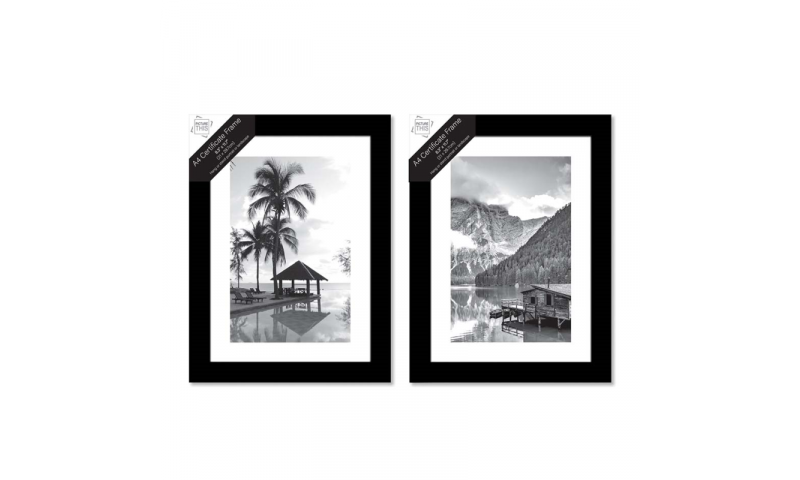 Just to Say A4 Picture Frames Black or White in CDU