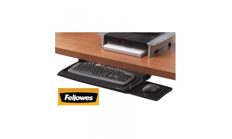 Fellowes Under Desk Keyboard Drawer, Wristrest & Mouse Station