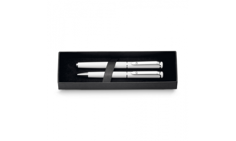 CALIOPE SET Roller Pen and Ball Pen Set in Metal - Blue Ink
