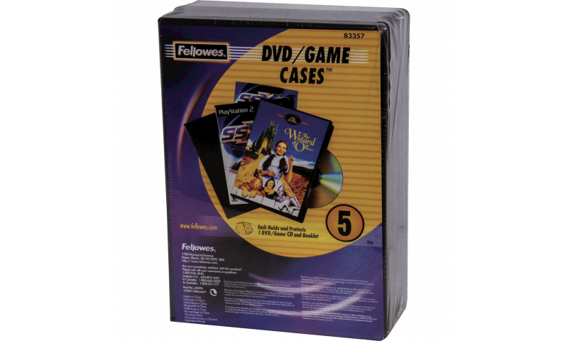 Fellowes DVD Game Case 5pk
