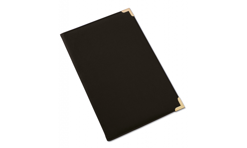 Imitation Leather Conference Folder with A4 Lined Writing Pad, Gilt Corners, 23x32x1.5cm