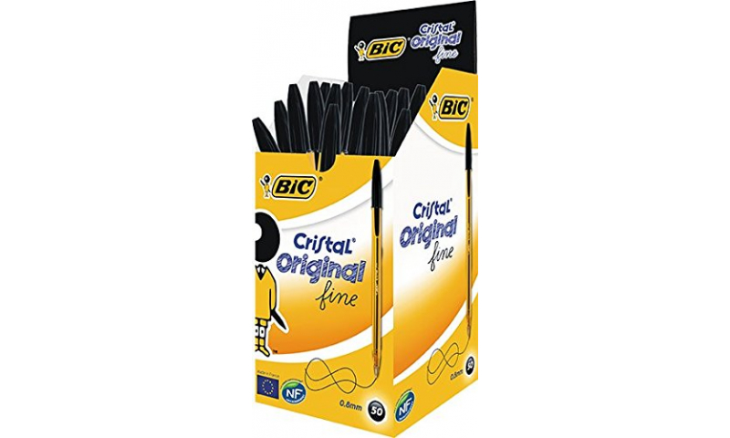 BIC Cristal Ballpens Fine, 50 Box - Barcoded - 3 colours to choose