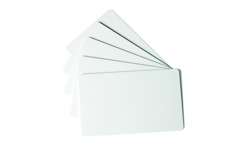 Duracard Thick Plastic White Cards 0.76mm 54x86mm, 100 Pack (New Lower Price for 2021)