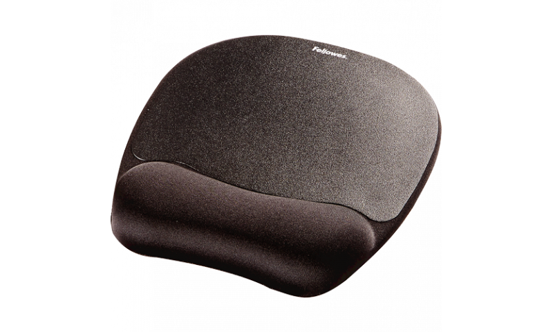 Fellowes Black Memory foam Mousepad Wristrest (New Lower Price for 2021)