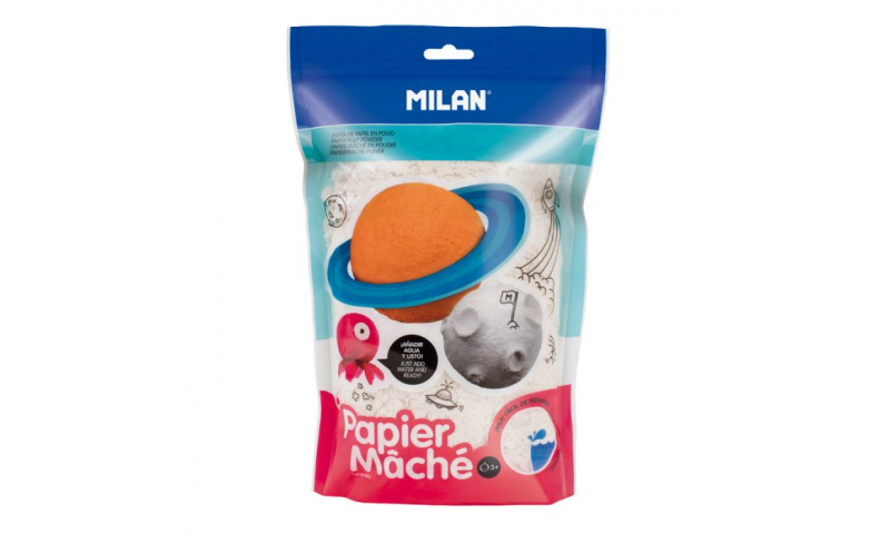 Milan Papier-Mache powder, bag of 200g, mixable with water.
