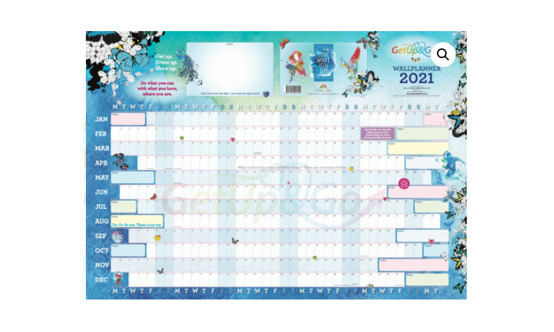 Get up & Go Unmounted Inspirational Wall Planner 2022 - 840 x 600mm