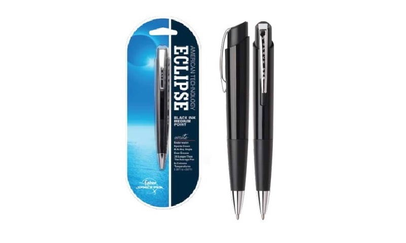 Fisher Spacepen Eclipse Black Retractable Carded