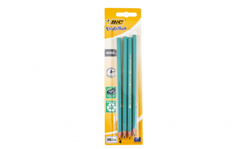 BIC Evolution Eco HB Wood-Free Pencils 4pk Carded