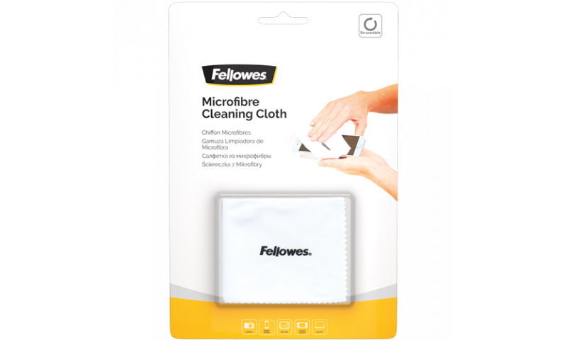 Fellowes Microfibre cleaning cloth, Hangcarded