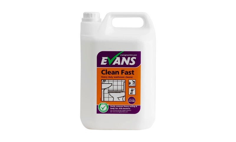 Evans Clean Fast Heavy Duty Washroom Cleaner, 5Ltr Drum, PCS 99588