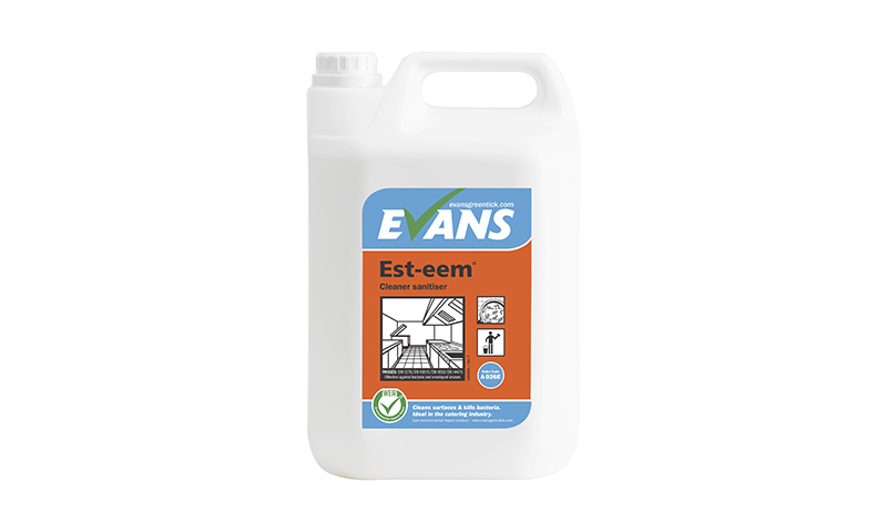 Evans Est-eem Unperfumed Cleaner Sanitiser, 5Ltr Drum (CONCENTRATE) PCS 94399