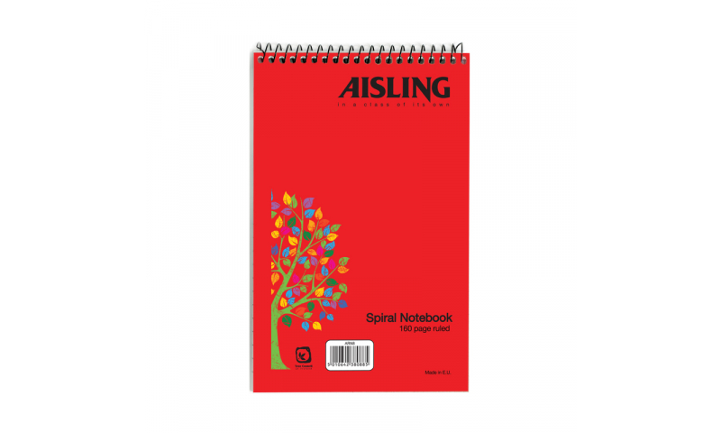 Aisling 8x5” Spiral Reporters Notebook 100 Page, 10 Pack