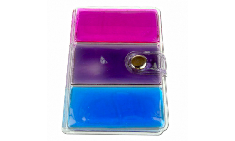 Rainbow Gel Filled Adress Book, Notes & address sections, fold over clasp: New Lower Price for 2022)