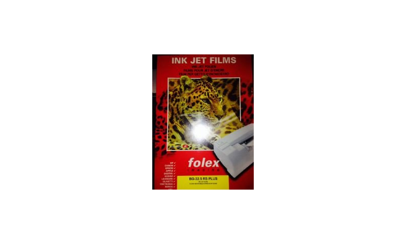 Folex BG 32.5 A3 Clear Ink Jet Transparency HP/Universal With Strip, 50 Sheets