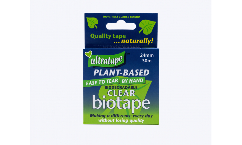 Ultratape 24 x 30M Clear Biotape, Plant-based, ECO.