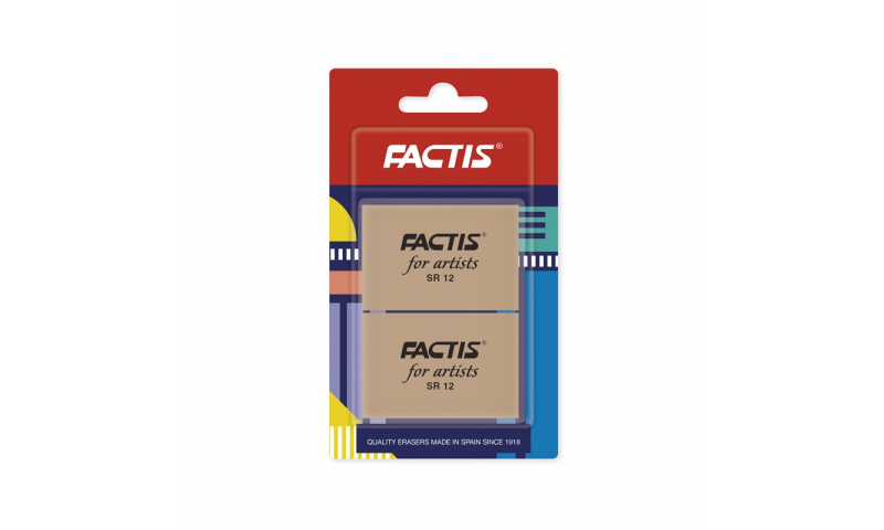 Factis Fine Art, Extra Soft, Rubber Eraser, Hang card of 2