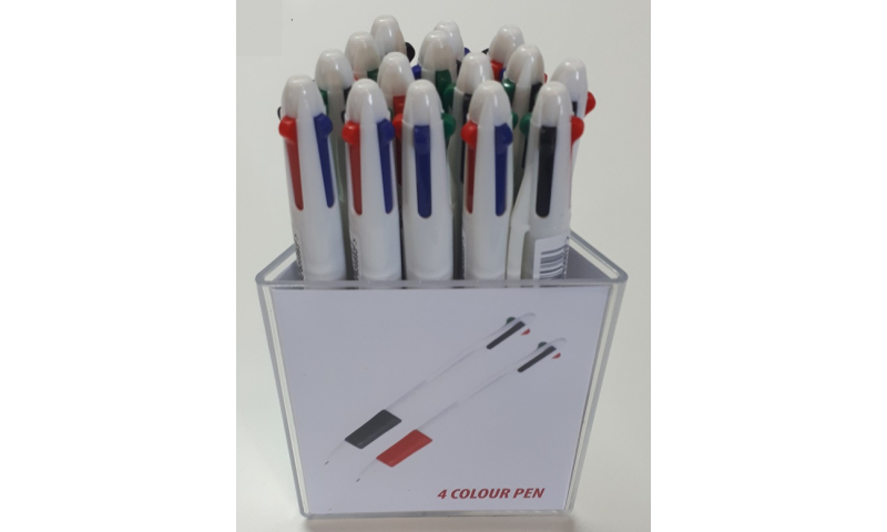 Eynsteyn 4 Colour Pen Retractable with Rubber Grip