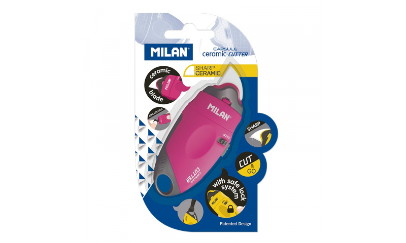 Milan Capsule Ceramic Cutter on hanging card (New Lower Price for 2022)