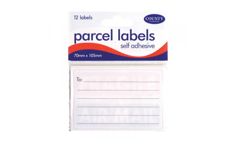 County Stationery 70x105 Parcel Labels 12pk (New Lower Price for 2022)