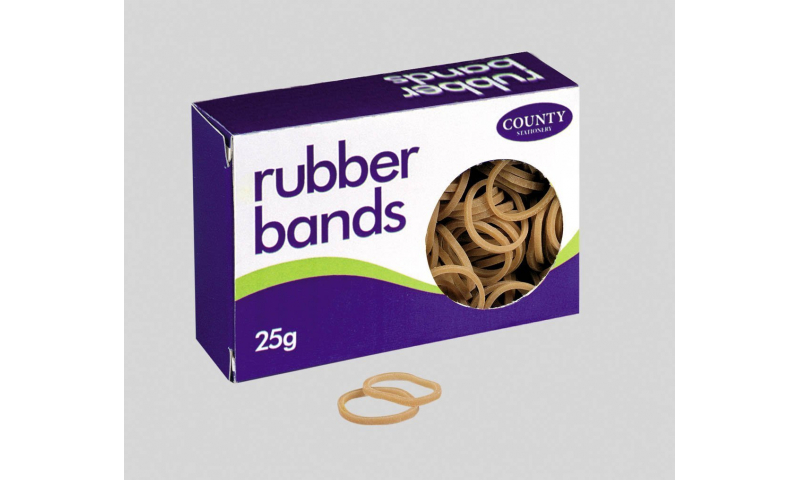County Rubber Bands Small Box 25g, Size No32 Natural