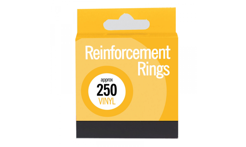 County Stationery 250 Vinyl Reinforcement Rings (New Lower Price for 2022)