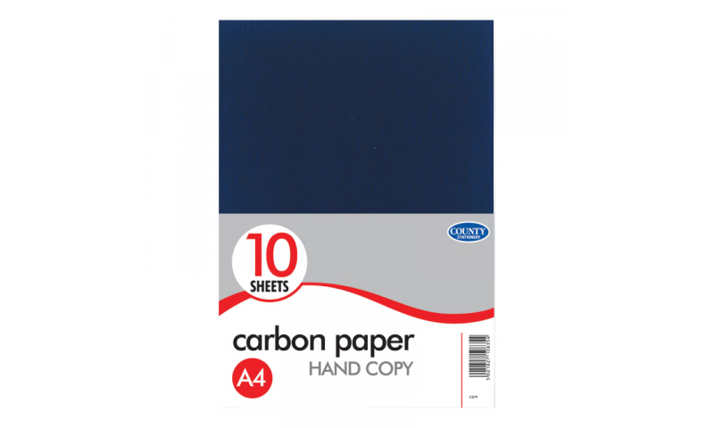 County Stationery 10 Sheets Black Carbon Paper.