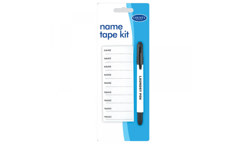 County Stationery Name Tape Set with Laundry Marker (New Lower Price for 2022)