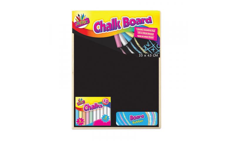 ArtBox Large Chalk Board with Chalk Eraser 60x40cm