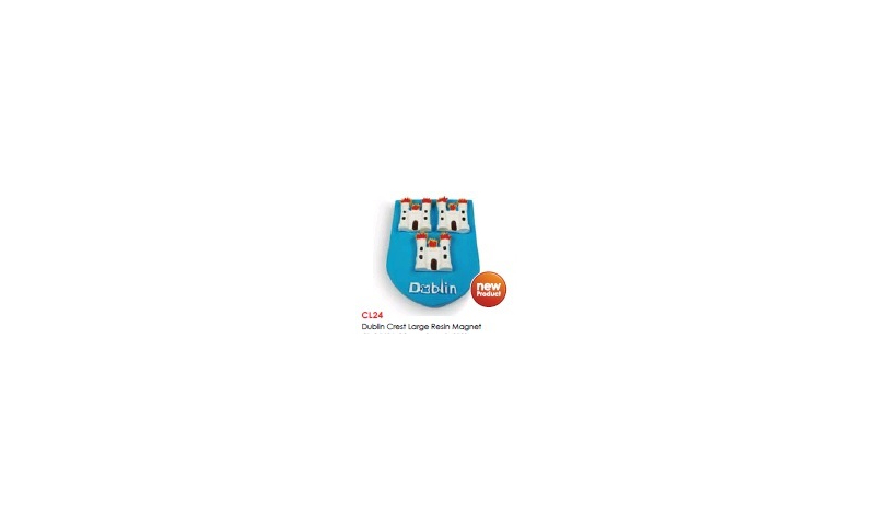 Dublin City Crest, Hand Painted Resin Magnet: On Special Offer