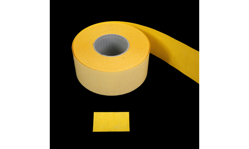 LYNX CT7 Double line Pricing labels, Yellow Removeable, Roll of 1000