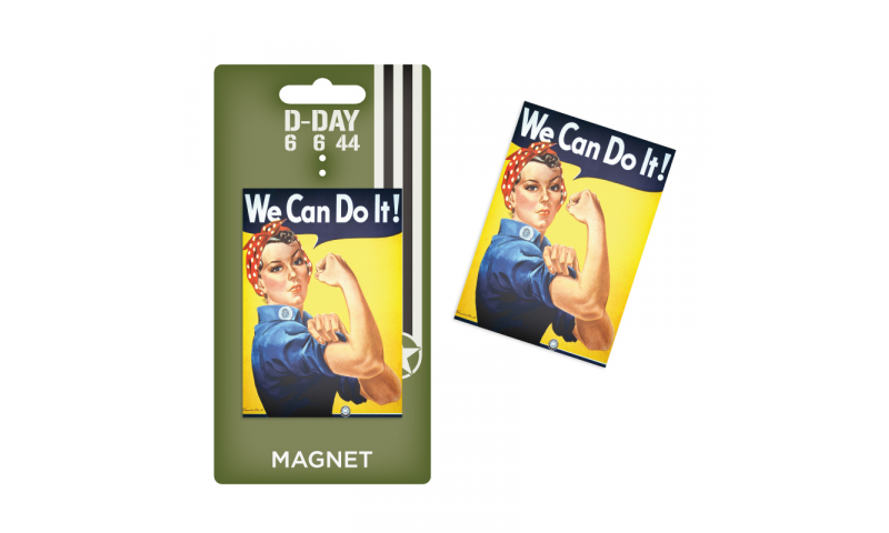 D-Day We Can Do It Tin Magnet