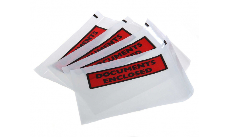 Adhesive Documents Enclosed Wallet - A4 Printed, Pack 500