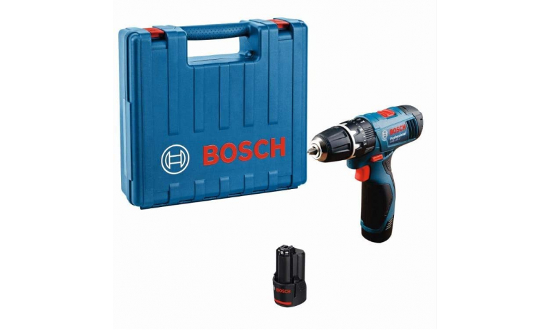 Bosch Professional 12V Cordless Combi Drill GSB 120-LI (incl. 2x1.5 Ah Battery, Charger GAL 1210 CV, Carrying Case)