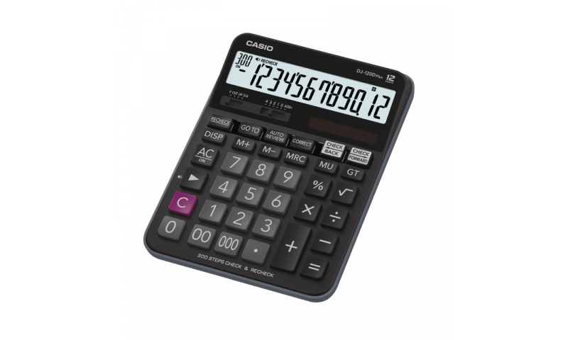 Casio 12 Digit Desk Calculator, Step Check & Correct function