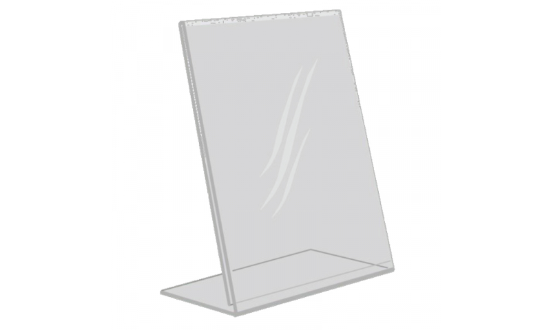 Deflecto Acrylic A5 L Shape Tilt Back Poster Holder