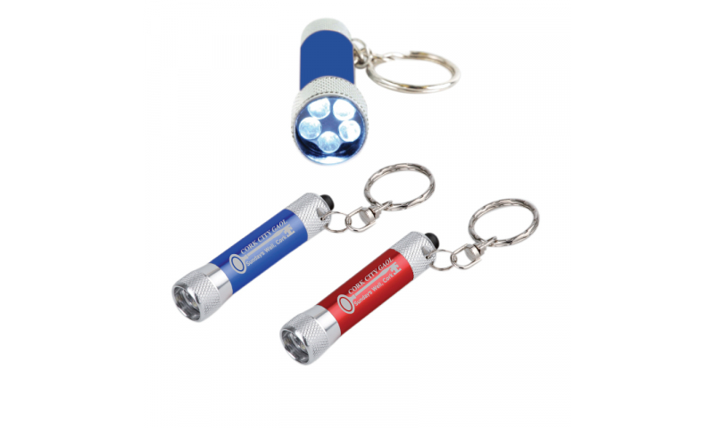 Electric 5 LED Torch Keyring, Asstd Colours - Printed with Your Logo