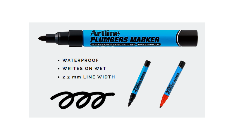 Artline Plumbers Marker, 2 colours to choose.