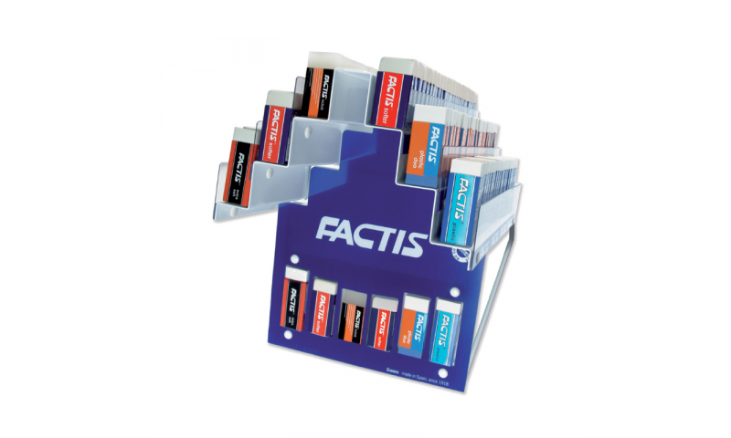 Factis Counter display for Office erasers  - 6 types filled with stock