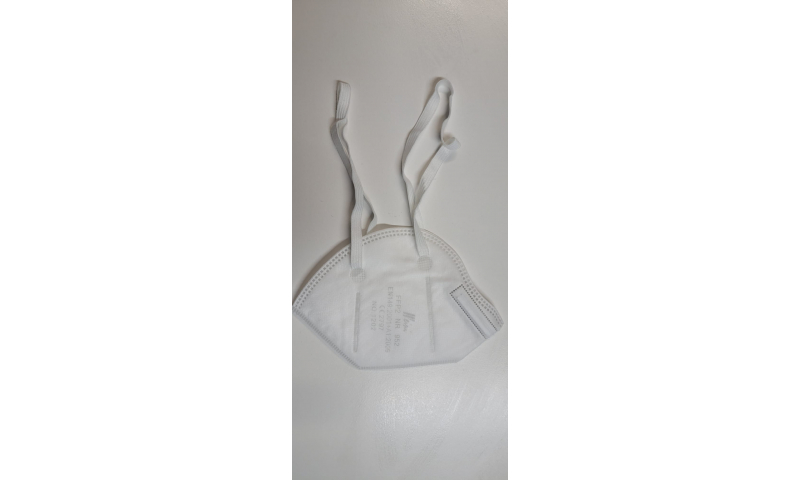 FFP2 NR Disposable Fold Flat Respirator mask without valve, Full Elastic Headbands, EN149: 2001 +A1: 2009, 50pk