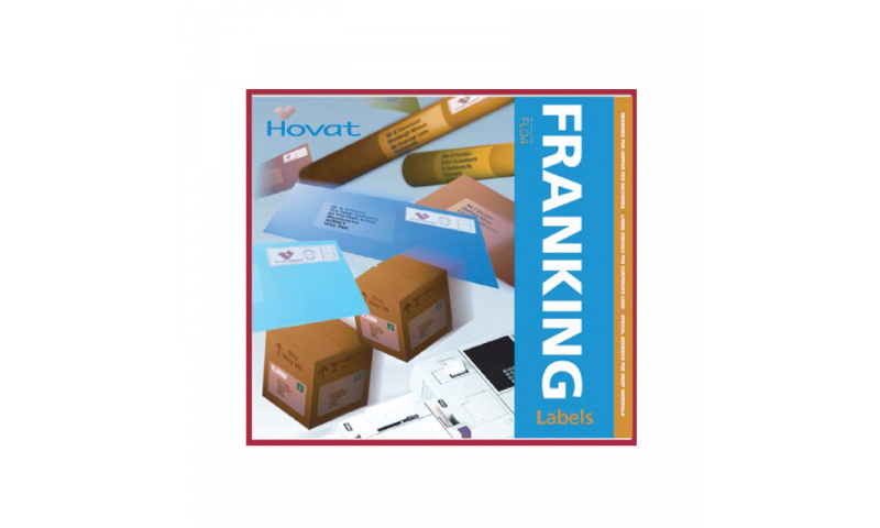 Hovat Franking Machine labels - 1 up 153mm x 45mm