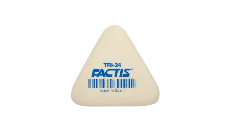Factis TRI24 Large Triangular Soft Pencil Eraser 20% larger than Milan 428